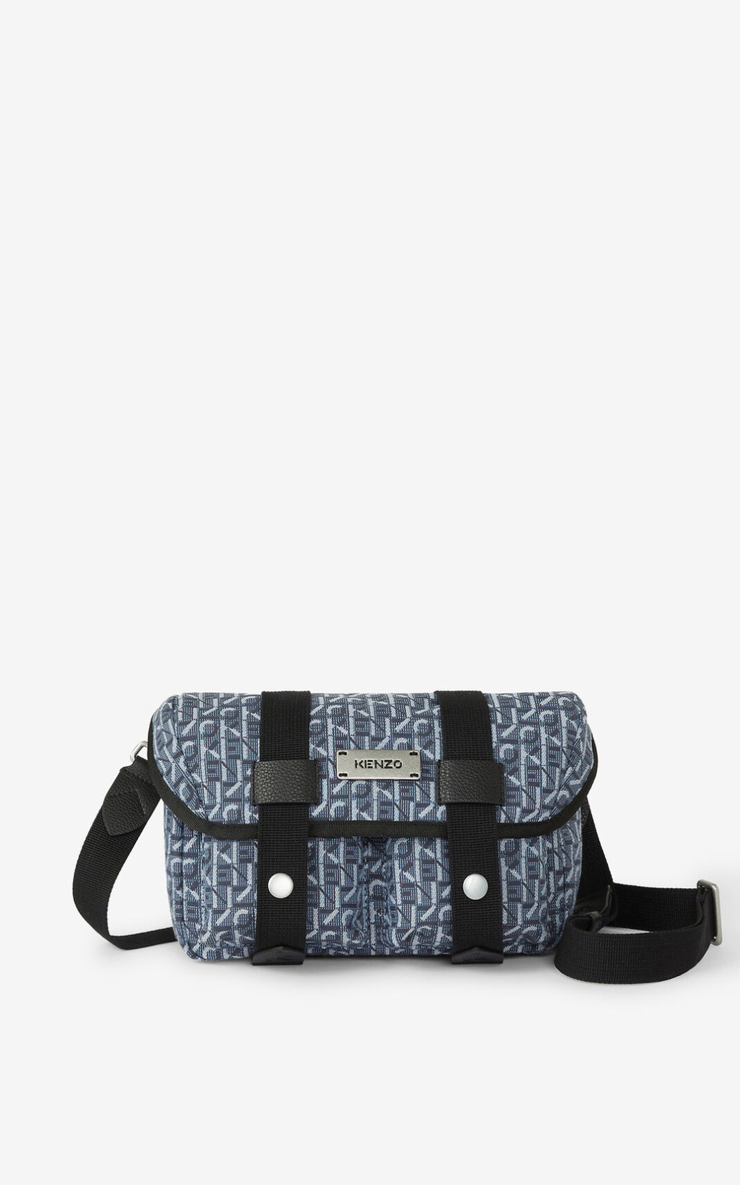 Sac Banane Kenzo Homme Courier jacquard Bleu Marine Bleu TLJGH-0162